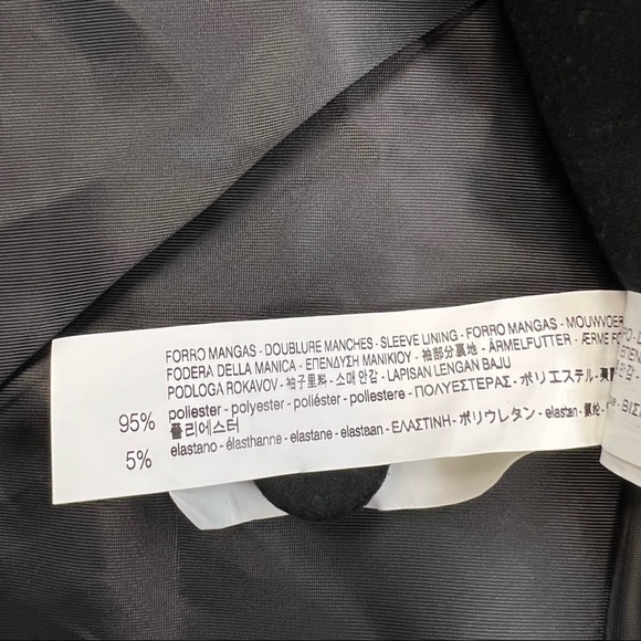 NWT Zara Woman Black Double Breasted Blazer Jacket Wool Blend Size XS - Picture 8 of 15